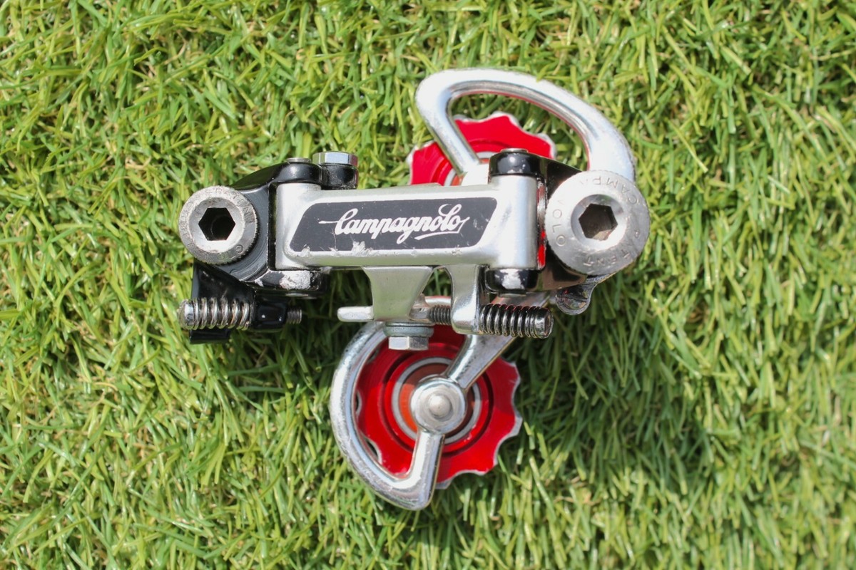 Campagnolo Super Record Titanium Rear Derailleur Pat 82 Vintage Bullseye  Pulleys