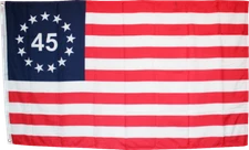 Trump 45 Betsy Ross Historical American President 100D Flag 3x5 FT TRUMP 2024 