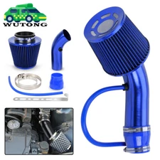 Blue 3" Cold Air Intake Filter Induction Kit Pipe Power Flow Hose System 76mm