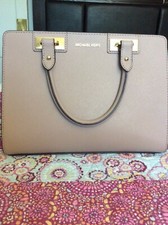 Michael Kors Quinn Saffiano Leather Satchel Handbag/ Purse New