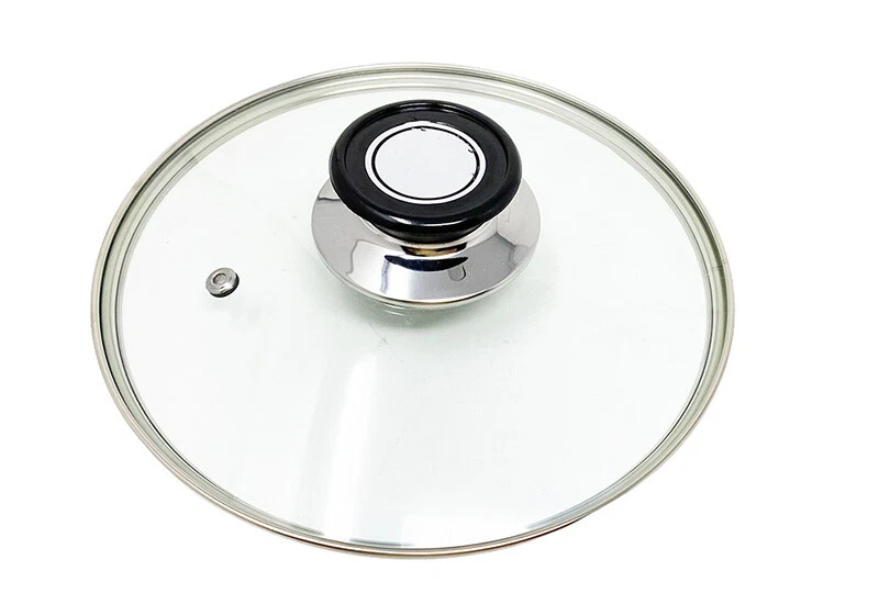 Coperchio in vetro temperato con foro X vapore per pentole padelle varie misure  - Immagine 2 di 2