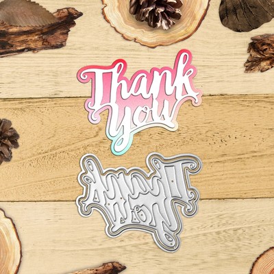 Thank You Phrase Words Metal Cutting Dies Scrapbooking Card Making Craft