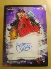 AJ Smith-Shawver 2024 Topps Finest PURPLE Rookie Auto MINT READ RC SP #63/125