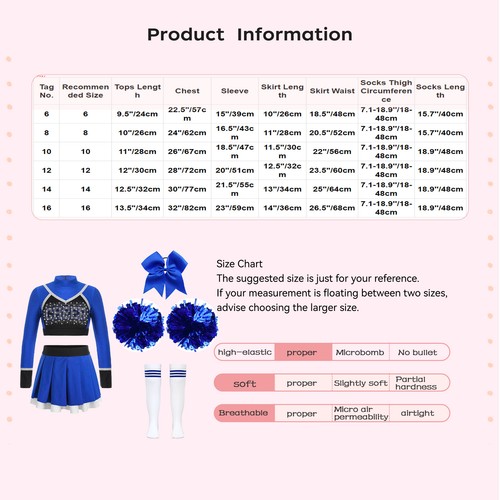 Kids Girls Dancewear Rhinestone Uniform Patchwork Outfit Skirt Dress Up Dance - Picture 66 of 72