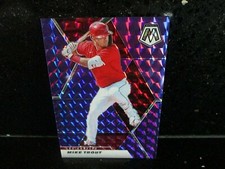 2021 Panini Mosaic MIKE TROUT #103 Purple Mosaic Prizm Parallel /49! ANGELS! WOW