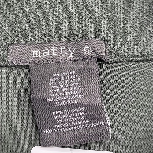 Matty M Womens Modern Open Front Blazer Cardigan w Pockets XX-Large Size Green - Picture 9 of 11
