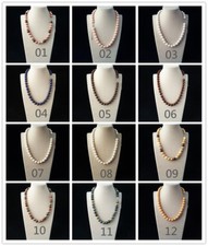 Handmade Natural 10mm Multicolor South Sea Shell Pearl Round Beads Necklace 18''