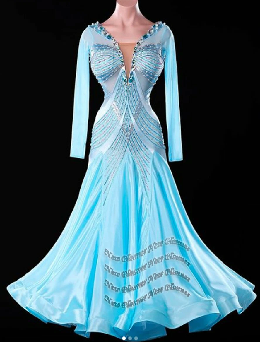 B8761 women ballroom Waltz Tango standard dance dress UK10 US 8