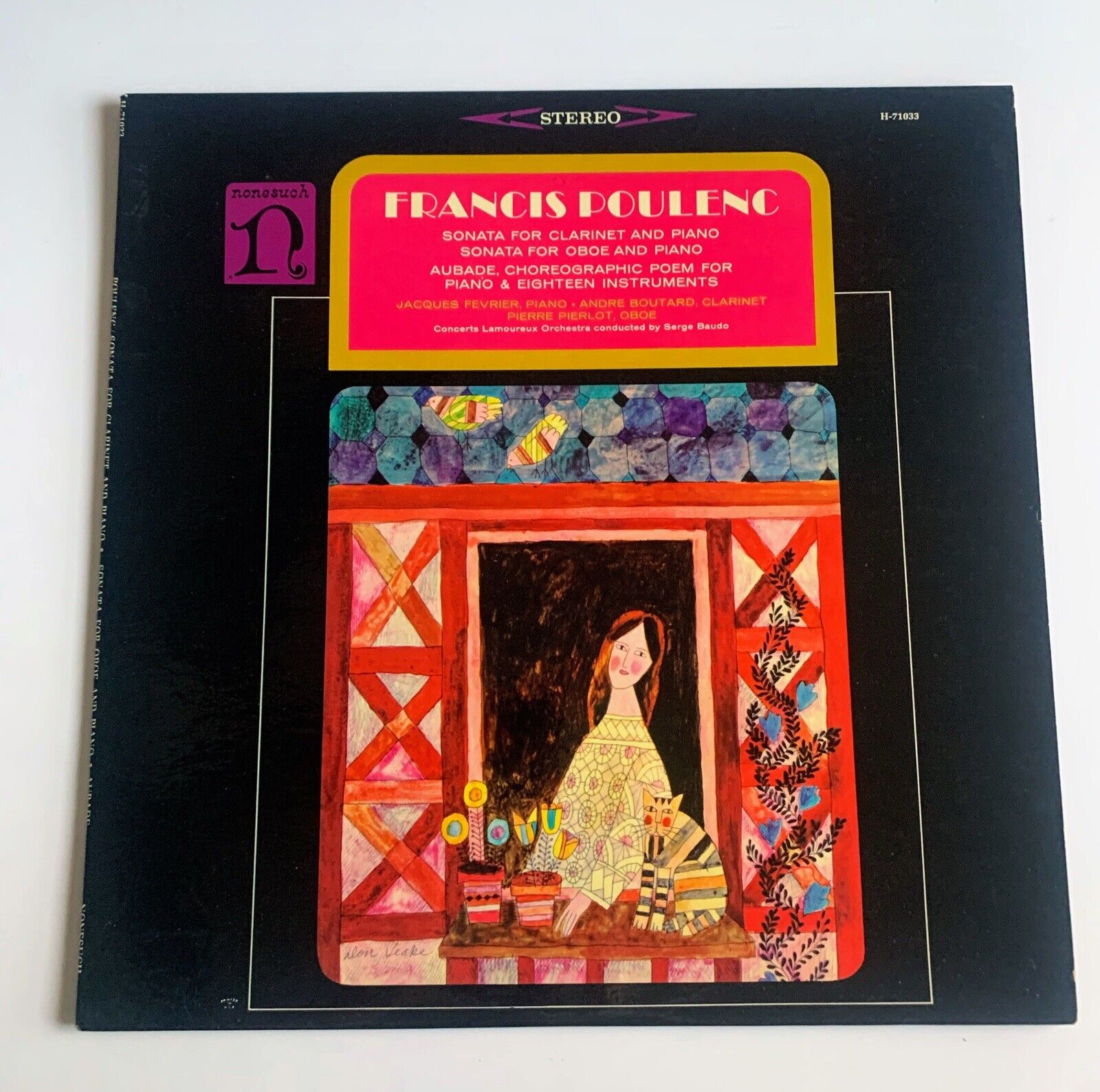 Francis Poulenc Sonata For Clairinet and Piano H-71033 Vinyl LP