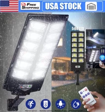 Commercial Solar Street Light Motion Sensor Lamp Dusk To Dawn Road Lamp Outdoor