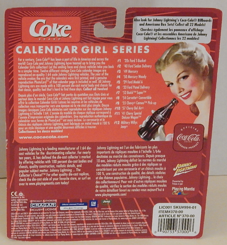 '20s Ford T-Bucket Hot Rod Johnny White Lightning Coca Cola Calendar Girl - Picture 3 of 8