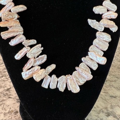 NWT Iris & Lily Baroque Freshwater Pink Tone Pearl Necklace - Picture 4 of 9