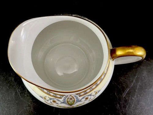 Circa 1921 Noritake Atlanta 68448 Creamer Sugar Bowl w/lid Gold Trim - Picture 10 of 11