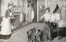 Maid Serves Lady HUNYADI JANOS Budapest,Hungary Mineral Water Vtg 1903 Print Ad