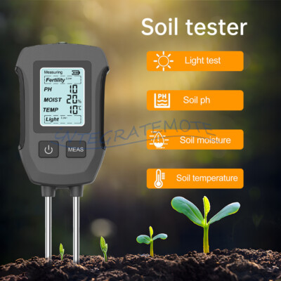 5-in-1 Digital PH Soil Tester LCD Moisture Plant Water Temperature Light Meter
