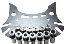 Shars 1/8- 7/8" by 16ths 13pcs R8 Collet Set .0006" W/ 15 Collet Tray #[