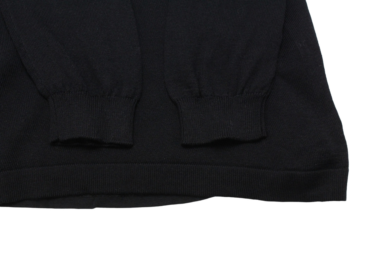 MASSIMO DUTTI Silk-Cotton Dress Women's MEDIUM Black Stretch 2 Piece Long Sleeve thumbnail 6