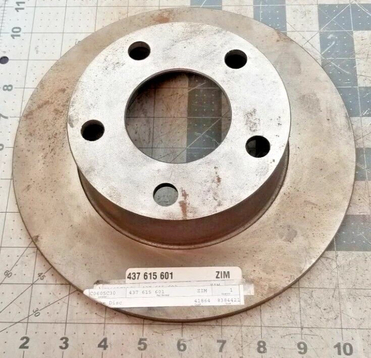 Audi Quattro 5000 & 200 Rear Brake Rotor 437 615 601 Zimmerman Germany [Z1S7]  - Image 3 of 4