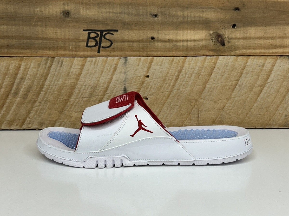 Jordan Hydro XI Retro Slides Size-13 White Red Black Blue AA1336