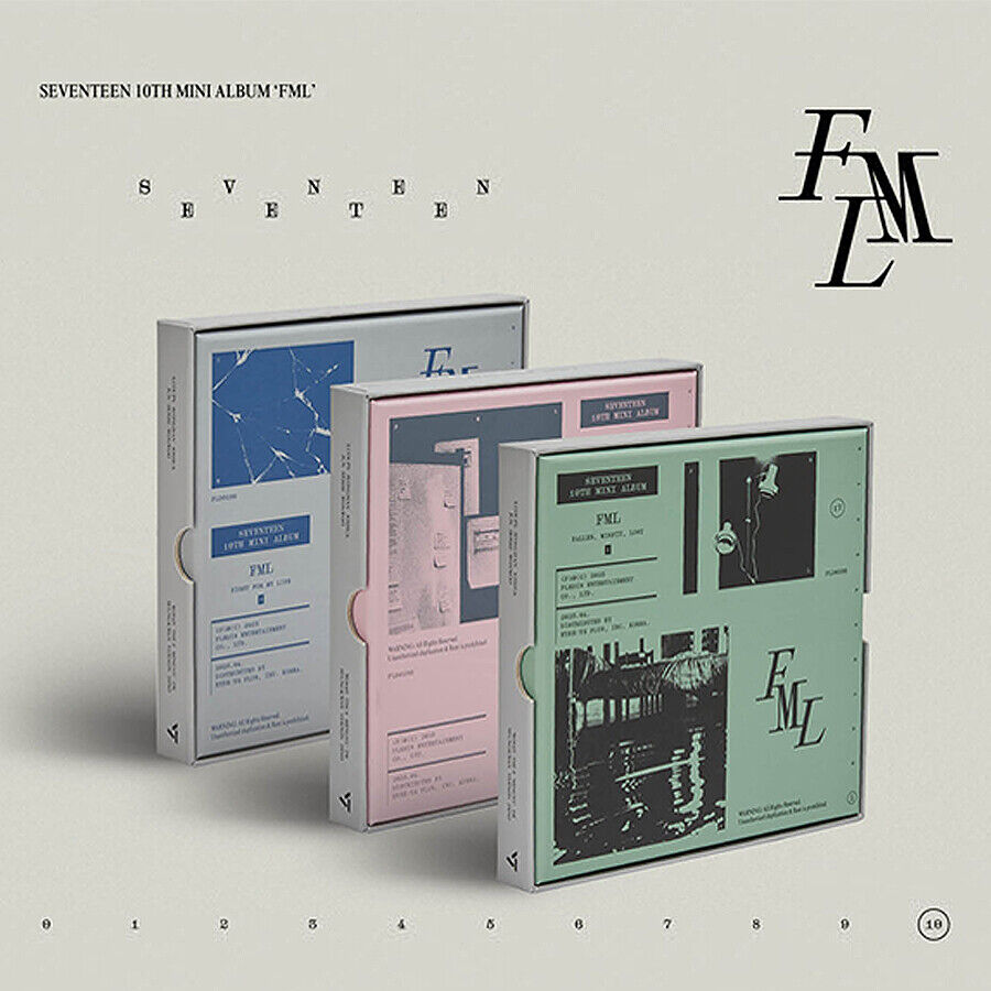 SEVENTEEN FML 10th Mini Album CD+Photo Book+Lyric+Sticker+2  Card+Pre-Order+GIFT