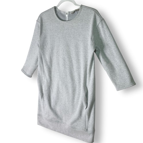 Athleta Cozy Karma Sweatshirt Dress Sz S Fleece Tunic Gray Athleisure Lounge - Picture 7 of 10