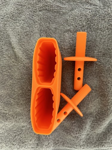 Nespresso Ice Pop Mold Orange Silicone Cream Popsicle Lolly Pantone Limited Ed. - Picture 2 of 6