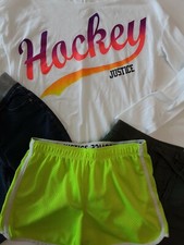 Lot X4 Justice Girls Clothes Mixed Lot, Shirt, Shorts Peddle Pushers Size 12