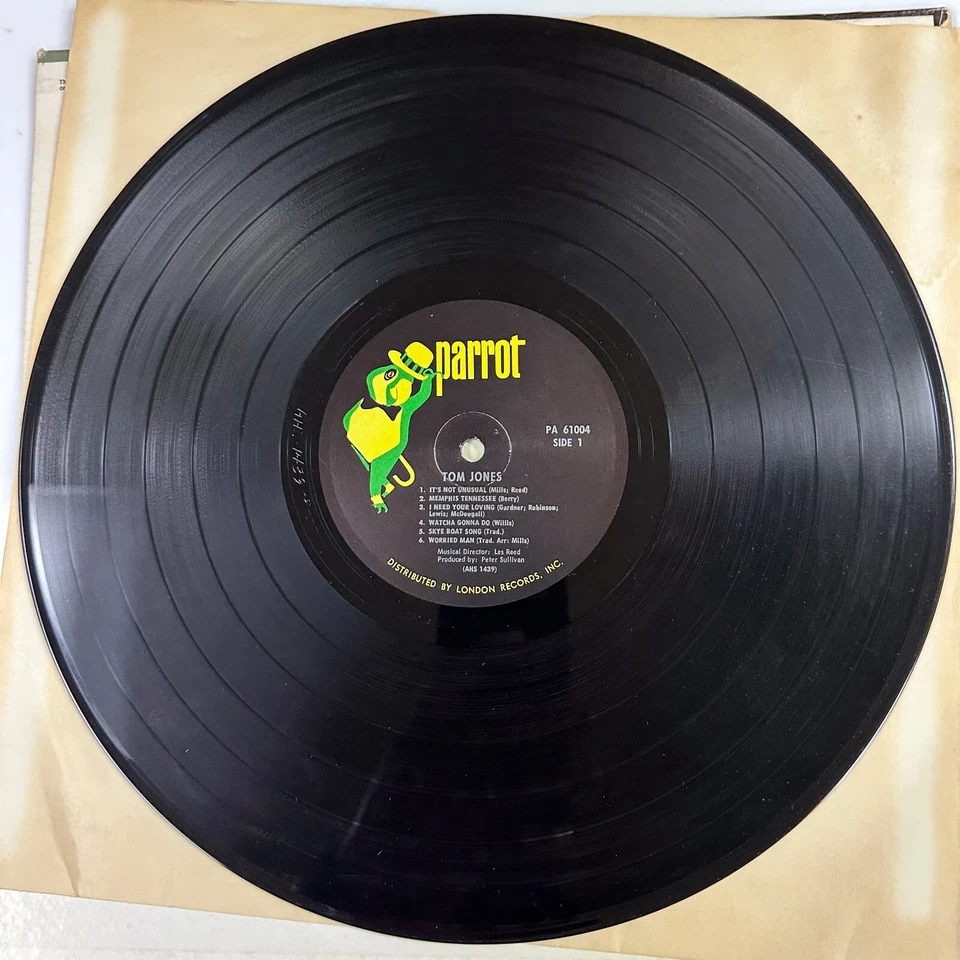 Self Titled  LP Record Vinyl Tom Jones  Parrot 61004 Vintage Foto 4 de 4