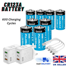 3V CR123 Batteries CR123A 123 3.7V,Li-Ion Rechargeable battery & USB  Charger