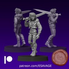 Squall Gunslinger Final Fantasy Sci-Fi Miniature DnD Tabletop RPGs Pathfinder