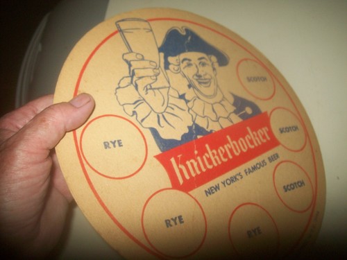 Ruppert Knickerbocker Beer/Ale large 10 3/4" Diameter coaster or bar mat 1940's - Picture 7 of 8