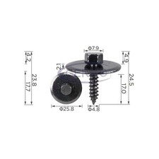 10 x Sechskantschraube mit Scheibe Motor Unte...