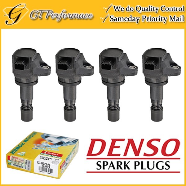 Quality Ignition Coil  DENSO Spark Plug 4PCS Set for Acura ILX/ Honda Civic L4