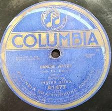 SALE 1920 Pietro Deiro G+ 78 RPM 10 inch Columbia Repress A1477 Danube Waves