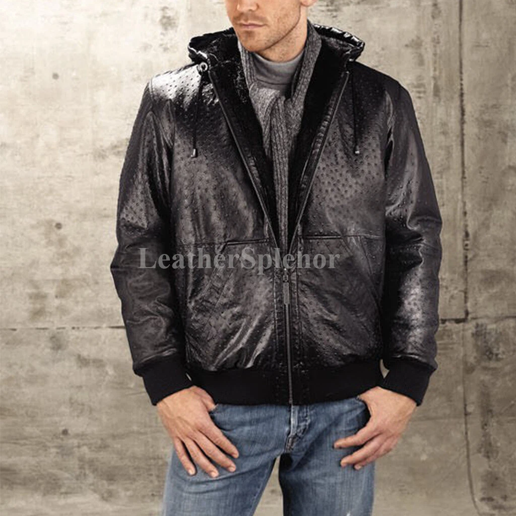 gemelo Arriba Censo nacional Black Ostrich Leather Embossed Jacket Ostrich Embossed Men Leather Jacket | eBay gemelo Arriba Censo nacional Black Ostrich Leather Embossed Jacket Ostrich Embossed Men Leather Jacket | eBay