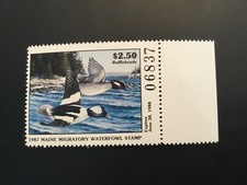 ICOLLECTZONE  US 1987 Maine ME4 Single Duck Stamp VF NH