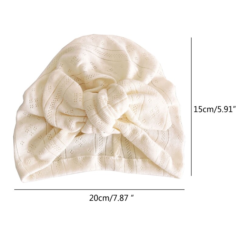 Baby Cotton Turban Newborn Hospital Hat Soft Baby Bow Knot Caps Indian