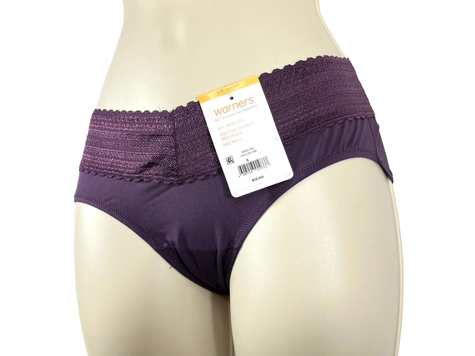 Nuevo con etiquetas Warner's S/5 Sin pellizcos, No Problems® Cintura cómoda sin excavación Hipster 5609J Foto 3 de 4