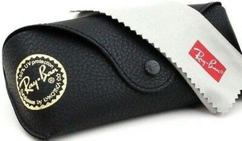 Ray Ban Case Leather Soft Sunglass Glasses Case Pouch Cleaning Cloth