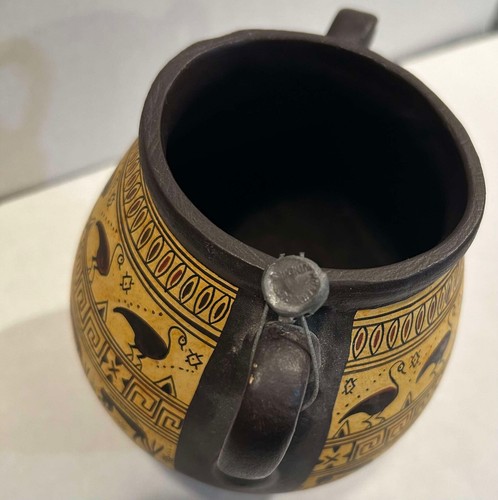 Vtg Hieroglyphics Vase Vessel Greece Pithos Museum Replica Geometric Art 800 BC - 第 3/7 張圖片