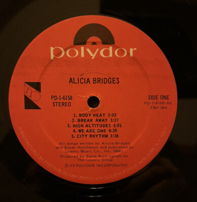 DISCO: Alicia Bridges S/T 1978 Vinyl LP Disco Polydor I Love The
