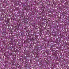Miyuki Seed Beads 11/0 11-264 Raspberry Lined Crystal AB Glass 24 grams Size 11