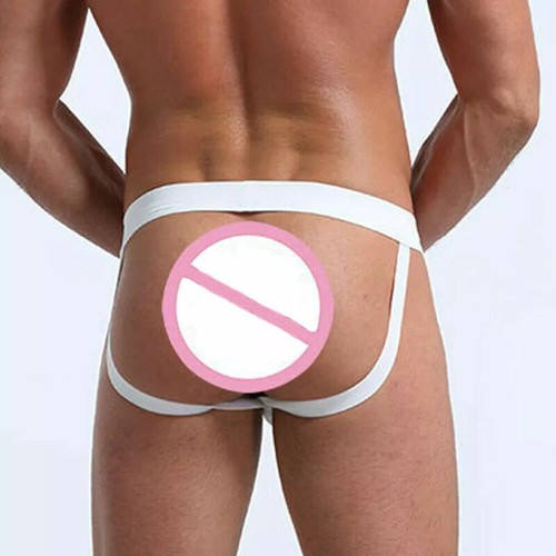 Mens Soft Pouch Jockstrap Underpants Low Rise Sexy Ice Silk Cool Thong Underwear - Picture 7 of 23