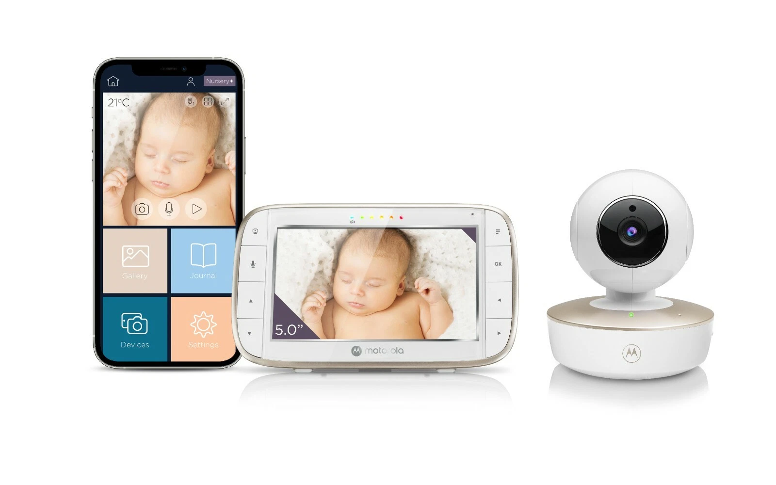 Motorola VM855 Connect 5 inch Portable Wi-Fi Video Baby Monitor with Crib Mount
Opens in a new windo