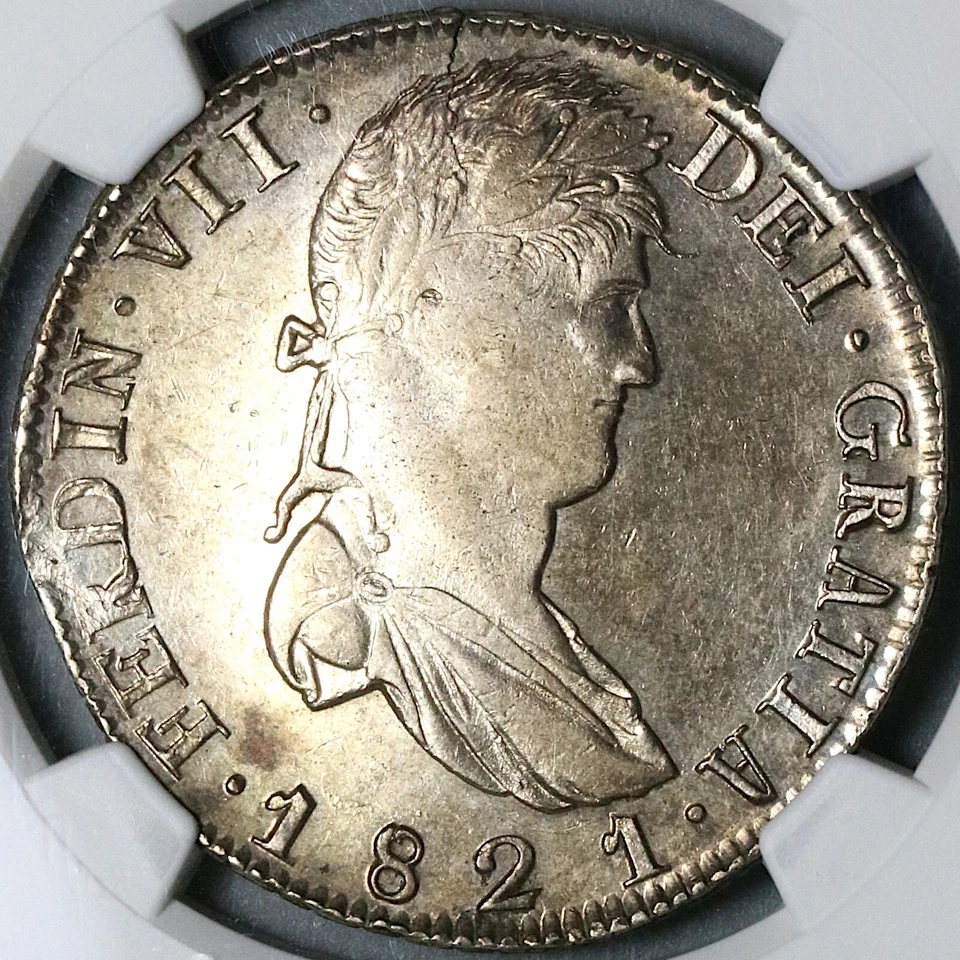 1821 Zs NGC AU 58 Mexico 8 Reales Zacatecas War Independence Coin (22013002C) - Image 3 of 4