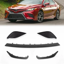 Fit 2018-2020 Toyota Camry Bumper Grille Lower Trim Molding Fog Light Cover