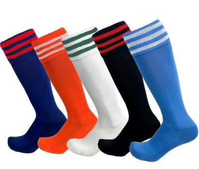 Just 4 Kicks Euro Soccer Socks Striped Team Knee High Youth Adult
