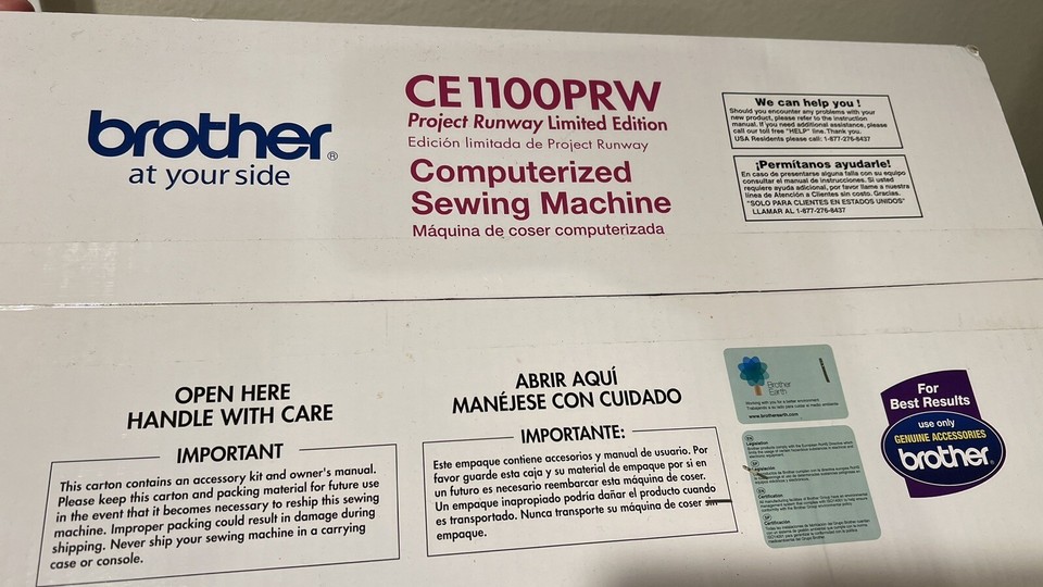 NEW Brother CE1100PRW Computerized Electronic Sewing Machine Project