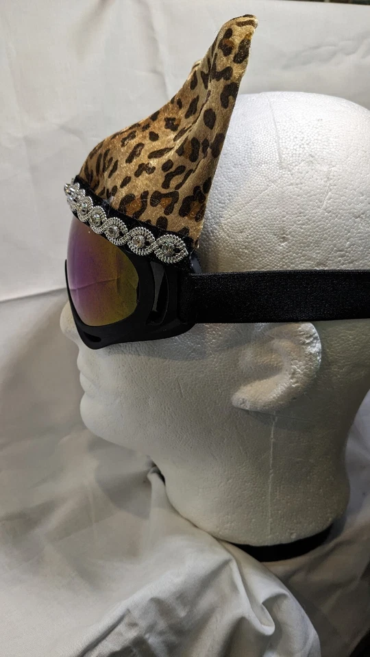 Handmade Cheetah Cat Costume - Mask with goggles. Adult small.  - Image 2 of 3
