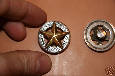 Gold Star on Circle Concho - Afbeelding 1 van 1